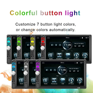 Podofo 7'' Single Din Car Stereo with Carplay Android Auto 1 Din Car Radio Car MP5 Player BT FM EQ Aux In+ <b>Mic</b> - Product Image 3