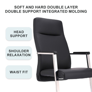 Luxe moderne ergonomique haut de gamme à dossier moyen un invité les chaises de réception de bureau pour les <span class=keywords><strong>visiteurs</strong></span> - Product Image 5