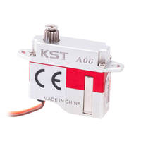 Moteur servo miniature numérique KST A06 V6.0 pour planeur RC, 1.4Kgf.cm, 0.11s, double roulement, engrenage métallique, plastique, moteur sans noyau CC, télécommande