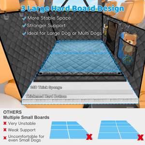 Защитный чехол для автомобильного сиденья для собак Oxford с жестким дном, утолщенным матрасом и удлинителем для заднего сиденья, нескользящий - Product Image 5