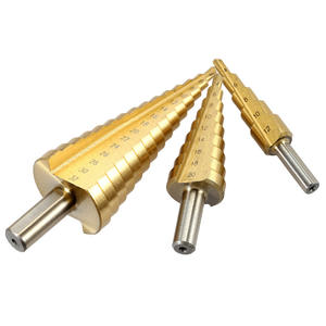 Wholesale 6Pcs Universal Shank <b>Titanium</b> Coated Step <b>Drill</b> <b>Bit</b> Set Milling Cutter for Woodworking Metal - Product Image 1