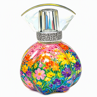 Flacon de parfum en verre mat floral à étiquette privée 30ml/50ml/100ml avec impression sérigraphique et option de logo personnalisé