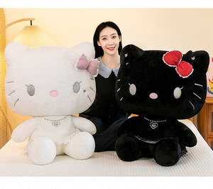 Peluche a Forma di Gatto Angelo e Diavolo, Giocattoli Morbidissimi, Cuscini da Letto, Imbottitura in Cotone PP, Decorazioni per la Casa, Regali per Bambini - Product Image 2