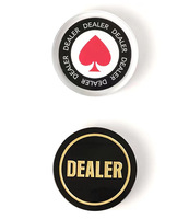 Bouton de rondelle de croupier de poker en acrylique sur mesure croupier de jeux de poker transparent bouton de Crystal Casino tout en carte Texas Hold'em