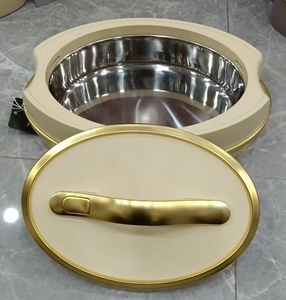 Ensemble de 3 casseroles isothermes 2L 2,5L 3L en acier inoxydable, chauffe-plats avec revêtement coloré attrayant, style moderne - Product Image 5