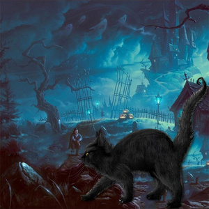 Peluche de chat noir réaliste en polyéthylène, 40 cm, grand accessoire de Cosplay, en forme d'animal dur, jouet effrayant, nouveauté - Product Image 3