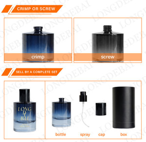 Botella de Perfume de Vidrio Transparente Cilíndrica de Lujo con Diseño Personalizado, 30ml 50ml 100ml, Botella de Perfume Redonda Vacía con Tapa Negra - Product Image 5