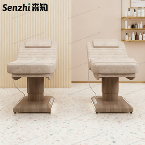 Luxe houten velours behandelbed met 3 motoren, elektrische massagefunctie, voetbediening en led-lamp - Product Image 5