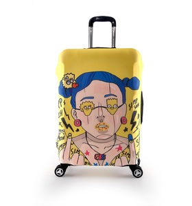 Housse De Valise Motif Requin Tigre JEJEA - Taille M, Lavable, Anti-rayures - Pour Bagages Avec Poignée Centrale
