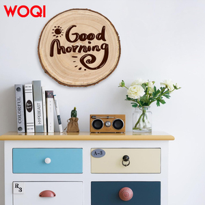 Woqi Vòng Thông Gỗ Đĩa Giá Rẻ Hình Bầu Dục Poplar Gỗ Log Lát Hải Lý Dân Gian Nghệ Thuật Phong Cách Trang Chủ Trang Trí Vẽ Tay Thiết Kế - Product Image 4