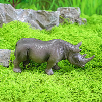 Nouveauté transfrontalière : Grands modèles de rhinocéros en PVC massif, thème animaux sauvages, décorations de bureau, jouets éducatifs pour la maternité