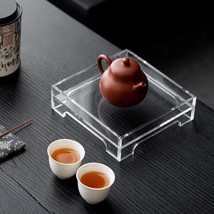 Bandeja de Té Acrílica Transparente Minimalista, Soporte para Tetera, Juego de Té, Estante de Almacenamiento para Tazas, Mesa de Preparación de Té Seco, Accesorios para Té Kung <span class=keywords><strong>Fu</strong></span>, Artículos para el Hogar - Product Image 4