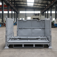 Conteneur de stockage en acier pliable et empilable pour entrepôt, caisse de transport métallique robuste CASE CARTER OEM