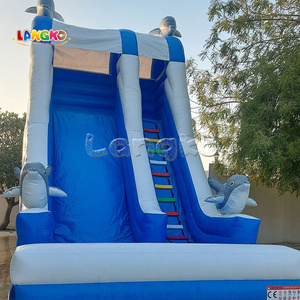Toboggan aquatique gonflable sur le thème de la <span class=keywords><strong>plage</strong></span> et des tongs, grand format, double piste, pour fêtes estivales - Product Image 5