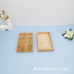 Caja de Almacenamiento de Madera Rectangular, Color Madera Natural, Organizador de Escritorio, Caja de Regalo - Product Image 3