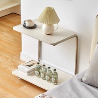 Canapé Table d'appoint mobile ancienne Bauhaus Table de chevet petite Table basse pour salon stockage chambre Internet pierre