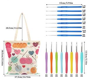 Herramientas <span class=keywords><strong>para</strong></span> Tejer a Mano en Casa, 20 Rollos <span class=keywords><strong>de</strong></span> Hilo, Suéteres, <span class=keywords><strong>Gorros</strong></span>, Ganchos <span class=keywords><strong>de</strong></span> Crochet, Juego Completo <span class=keywords><strong>de</strong></span> Bolsas <span class=keywords><strong>de</strong></span> Lona, Juegos <span class=keywords><strong>de</strong></span> Crochet - Product Image 3