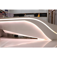 Comptoir de réception LED sur mesure de qualité supérieure, design pour salon de beauté, avec écran, comptoir d'accueil client