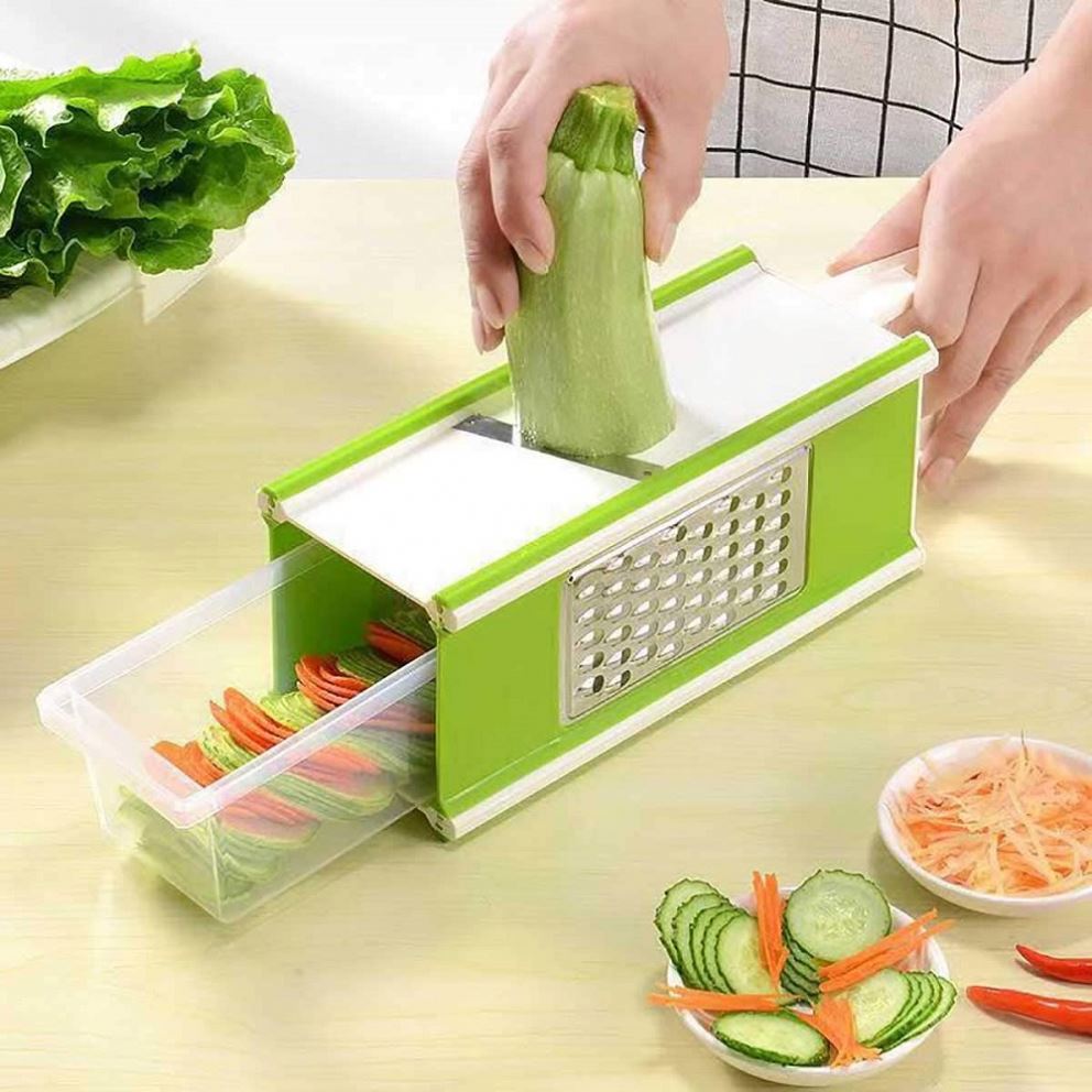 5 in1多機能野菜カッター手動ダイサージュリアンスパイラルマンドリン