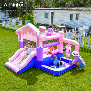 AirMyFun <span class=keywords><strong>Château</strong></span> gonflable de flocon de neige rose et blanc <span class=keywords><strong>Château</strong></span> gonflable de saut d'enfants pour le jeu joyeux Maison gonflable de rebond rose - Product Image 4