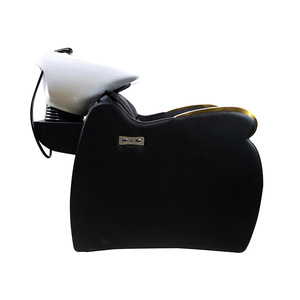 Sillón de Lavado de Cabello Moderno de Lujo, Color Blanco, Semi-reclinable, con Reposapiés y Ajuste Eléctrico de Piernas para Barbería - Product Image 4