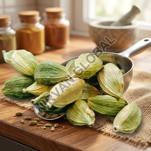 Cardamome verte indienne entière séchée naturelle de qualité supérieure, épice brute AD - Product Image 2