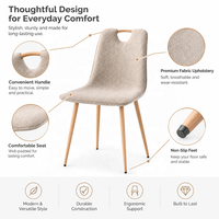 Chaise en tissu nordique de qualité commerciale, achat en gros B2B, mobilier d'hôtel et de restaurant, design moderne, OEM