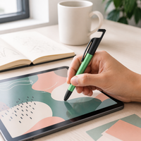 Stylo multifonction 4 en 1, support de téléphone, nettoyeur d'écran, stylet Twist 1.0mm