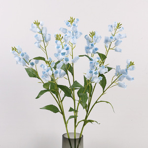 Flor Artificial de Campanilla de Seda de Alta Simulación con 3 Ramas para Decoración de Bodas, Hogar y Hotel - Product Image 1
