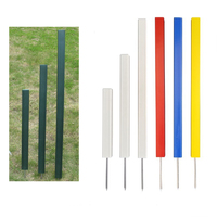 Efunist – Piquets de délimitation de parcours de golf en bois durables et marqueurs de bordure de qualité tournoi pour la protection des terrains, tailles et logos personnalisables