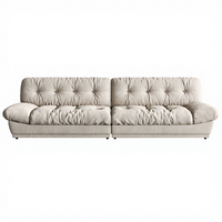 Vente chaude Moderne Style Italien Tissu Blanc Velours Canapé Ensemble Contemporain Personnalisable Blanc Nuage Modulaire Confort Salon