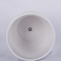 Ensemble de 3 pièces Pot de fleur blanc d'intérieur moderne cylindre grand Pot de plante en céramique pour la décoration de la maison