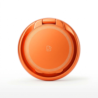 Support de charge rapide sans fil 3-en-1 en métal magnétique pliable et rotatif pour téléphones, montres et écouteurs, utilisation sur bureau, orange