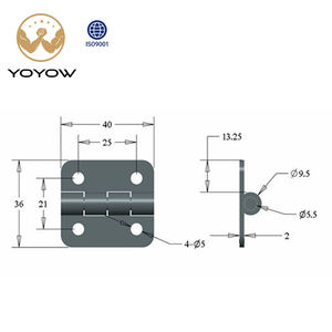 Charnière à embout en acier inoxydable 304, prix d'usine, quincaillerie industrielle externe pour porte commerciale, armoire, équipement - Product Image 2