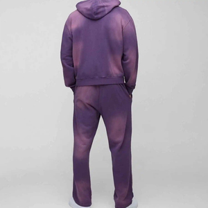 Fournisseur direct d'usine, survêtement 100% de haute qualité, lavé à l'acide, pour hommes, unisexe, streetwear, logo personnalisé imprimé, tissu en polaire - Product Image 6