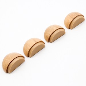 Livraison rapide 4 en 1 paquet arrêt <span class=keywords><strong>de</strong></span> <span class=keywords><strong>porte</strong></span> demi-rond en bois <span class=keywords><strong>de</strong></span> hêtre avec autocollants - Product Image 1