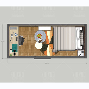 Pequeño contenedor de 20 pies y 40 pies para estudio de oficina, <span class=keywords><strong>Casa</strong></span> con decoración para el salón y el trabajo - Product Image 6