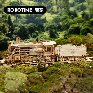 Century Wheel - Juguete de Madera para Armar, Modelo de Locomotora, Rompecabezas, Regalo para Niños de 5 a 7 Años, Unisex - Product Image 3