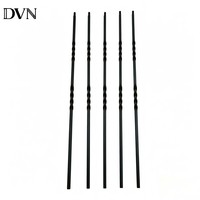 Balustre en fer forgé DVN Design Minimal Art Double Twist Hollow Square Metal Plain Straight Lines pour la décoration d'escaliers