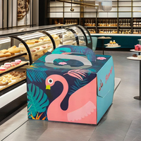 Boîte à gâteau carrée en carton recyclable de qualité supérieure, 4/6/8/10/12 pouces, avec logo personnalisé, pour emballage alimentaire, pâtisserie d'anniversaire et vente à emporter