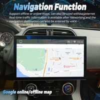 Autoradio 2DIN avec écran tactile OLED 12,3'' 256 Go, GPS, CarPlay, DSP intégré, aide au recul, USB, pour Jaguar F-PACE 2016-2018
