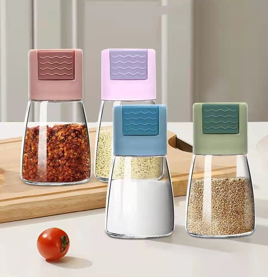 C238 оптовая продажа, Лидер продаж, бутылка соли с количественным контролем, измерительный контейнер для специй, высококлассный стеклянный сосуд для перца для семьи