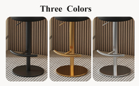 Chaise de bar de luxe en acier inoxydable avec dossier pivotant et réglable en hauteur pour cuisine, salon, maison moderne, hôtel, réception, école, style européen
