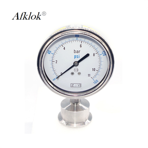 클램프 타입 척 다이어프램 압력 게이지 YTP63 위생 스테인리스 스틸 충격 저항 다이어프램 오일 압력 게이지 - Product Image 2