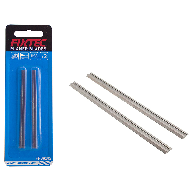 Высококачественные лезвия для строгального станка FIXTEC из быстрорежущей стали 82 мм, строгальные лезвия для электрического строгального станка