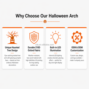 Arche publicitaire gonflable commerciale 6*3m, thème arbre d'Halloween, accessoires pour événements, promotion pour centres commerciaux et magasins, <span class=keywords><strong>CILE</strong></span> OEM&ODM - Product Image 6