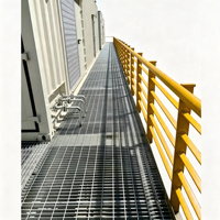 Peldaños de Escalera de Acero Galvanizado, Escalones Industriales de Metal