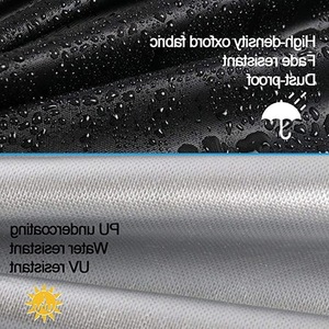 Housse de chaise d'extérieur noire en polyester résistante à l'eau, moderne et simple, pour la protection des meubles de jardin et de terrasse - Product Image 2