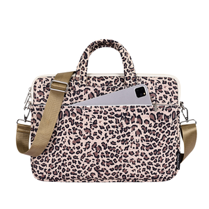 Leopard Print <b>Laptop</b> Briefcase with Adjustable Shoulder Strap Protective Casual Style for <b>Laptops</b> - Product Image 1