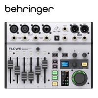 Console de mixage numérique Behringer FLOW 8 à 8 entrées, Bluetooth 4.0, télécommande double mode, interface audio USB 10x2, préamplis Midas, alimentation fantôme 48V